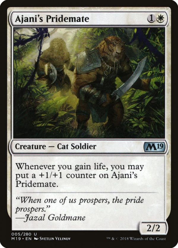 Ajani s Pridemate [Core Set 2019] For Discount