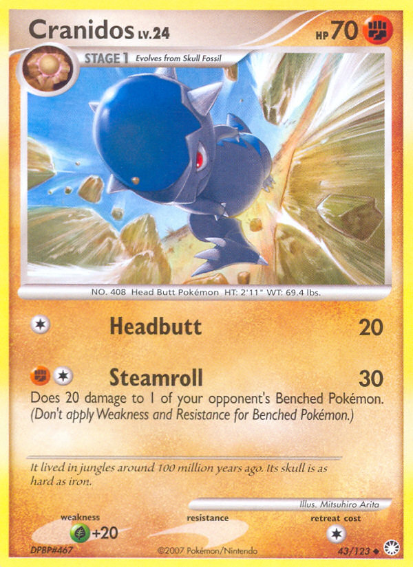 Cranidos (43 123) [Diamond & Pearl: Mysterious Treasures] For Cheap